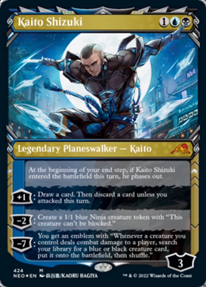 Kaito Shizuki (Showcase) (Foil Etched) [Kamigawa: Neon Dynasty] | Galaxy Games LLC