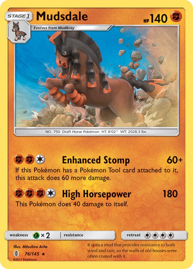 Mudsdale (76/145) (Prerelease Kit Exclusive) (Theme Deck Exclusive) [Sun & Moon: Guardians Rising] | Galaxy Games LLC