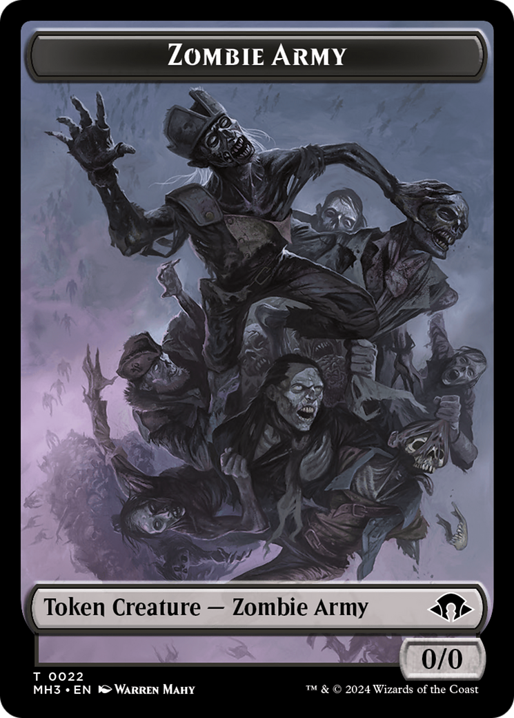 Zombie Army Token [Modern Horizons 3 Tokens] | Galaxy Games LLC