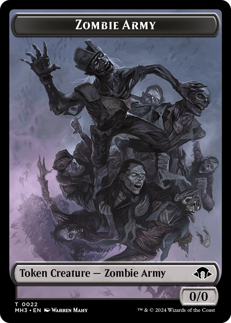 Zombie Army // Energy Reserve Double-Sided Token [Modern Horizons 3 Tokens] | Galaxy Games LLC