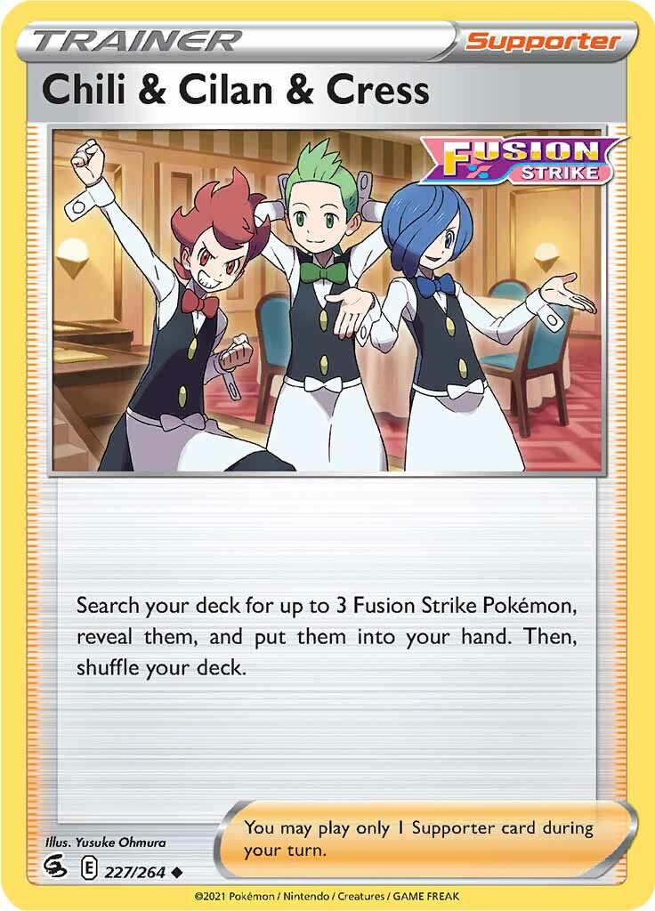 Chili & Cilan & Cress (227/264) [Sword & Shield: Fusion Strike] | Galaxy Games LLC