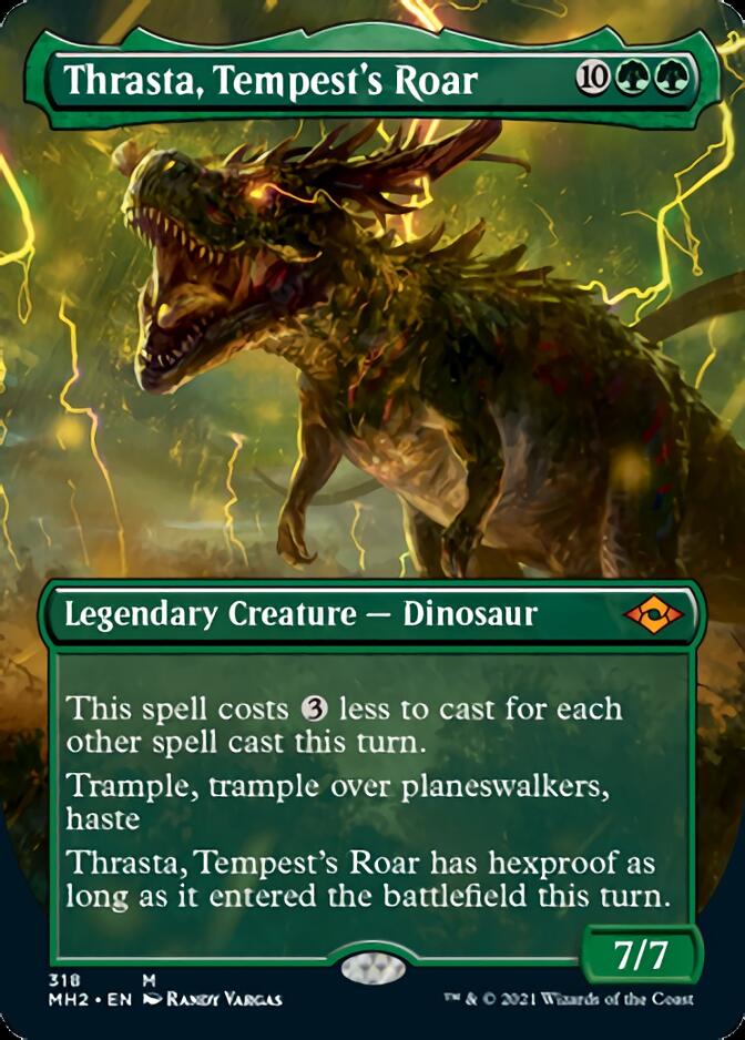 Thrasta, Tempest's Roar (Borderless Alternate Art) [Modern Horizons 2] | Galaxy Games LLC