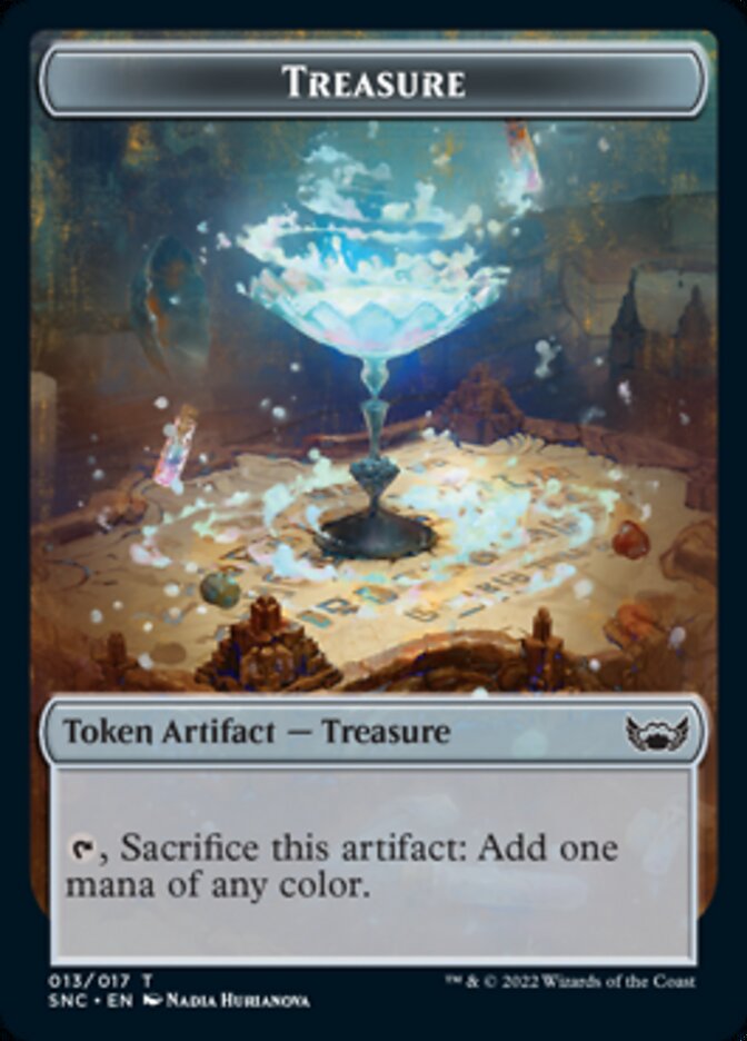 Treasure (013) // Wizard Double-Sided Token [Streets of New Capenna Tokens] | Galaxy Games LLC