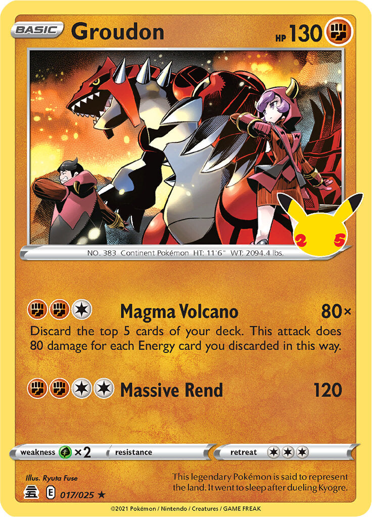 Groudon (017/025) [Celebrations: 25th Anniversary] | Galaxy Games LLC