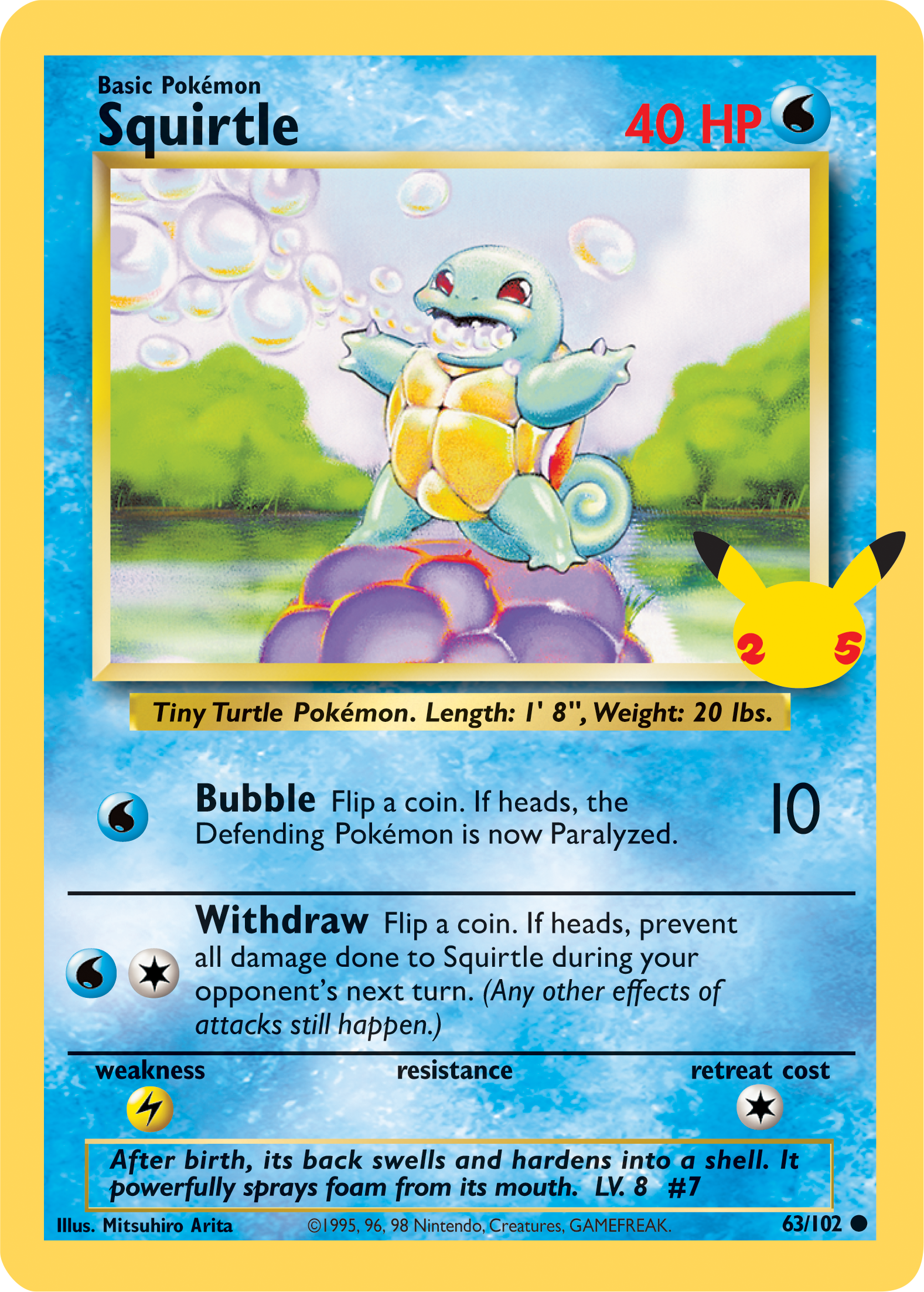 Squirtle (63/102) (Jumbo Card) [First Partner Pack] | Galaxy Games LLC