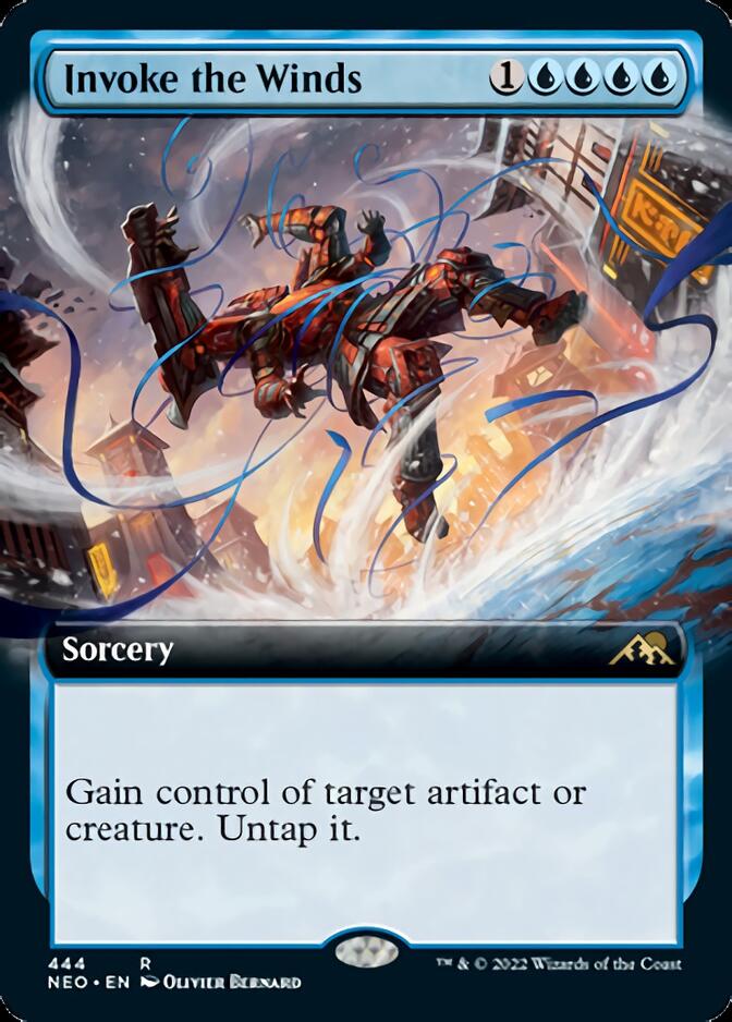 Invoke the Winds (Extended Art) [Kamigawa: Neon Dynasty] | Galaxy Games LLC