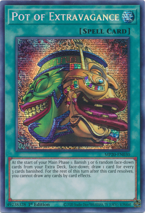 Pot of Extravagance [MP20-EN030] Prismatic Secret Rare | Galaxy Games LLC