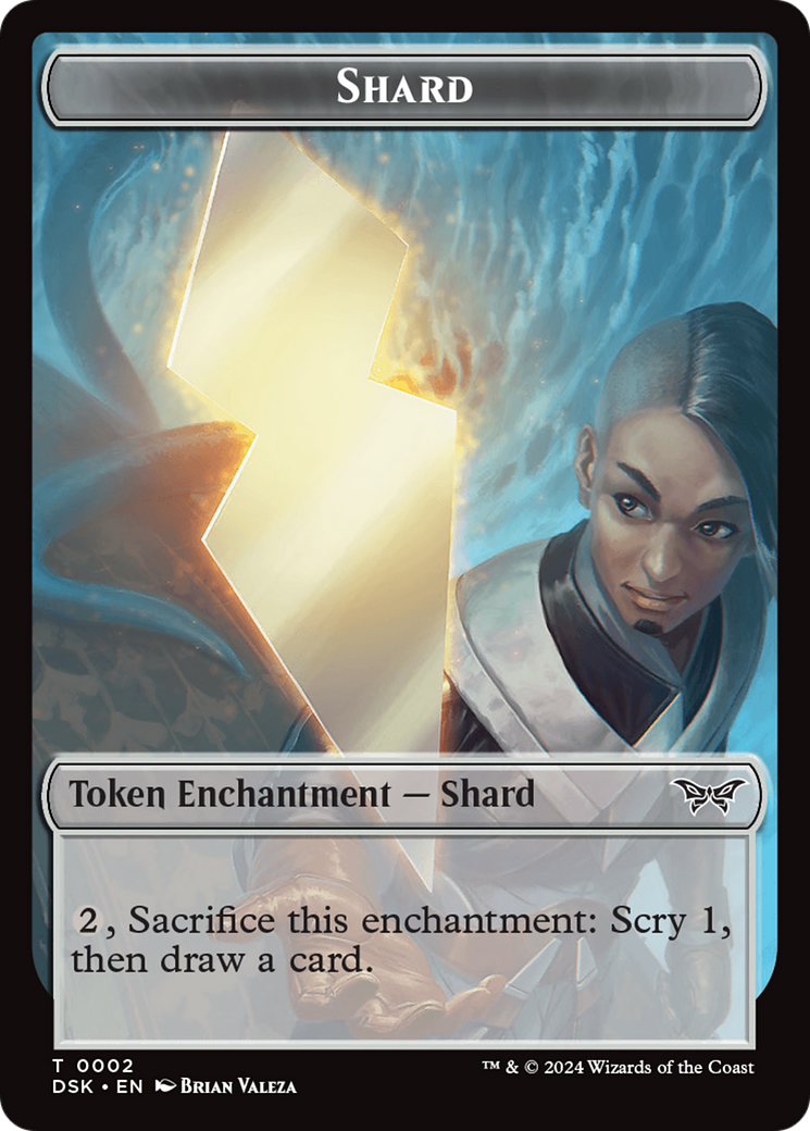 Glimmer // Shard Double-Sided Token [Duskmourn: House of Horror Tokens] | Galaxy Games LLC