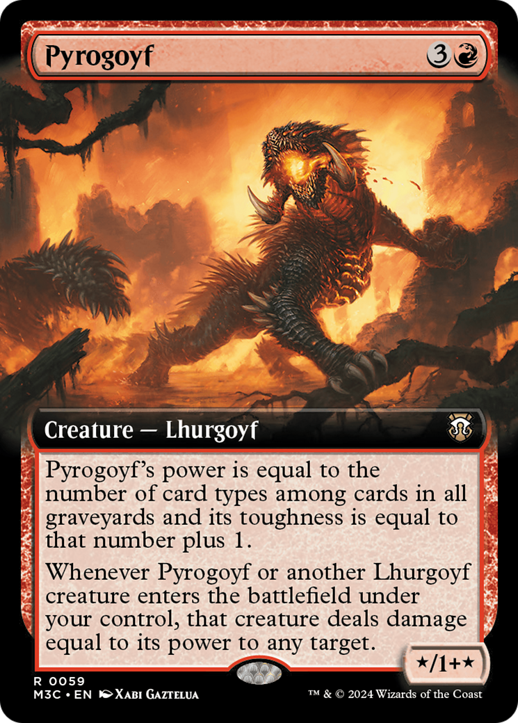 Pyrogoyf (Extended Art) [Modern Horizons 3 Commander] | Galaxy Games LLC