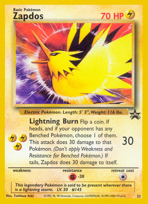 Zapdos (23) [Wizards of the Coast: Black Star Promos] | Galaxy Games LLC