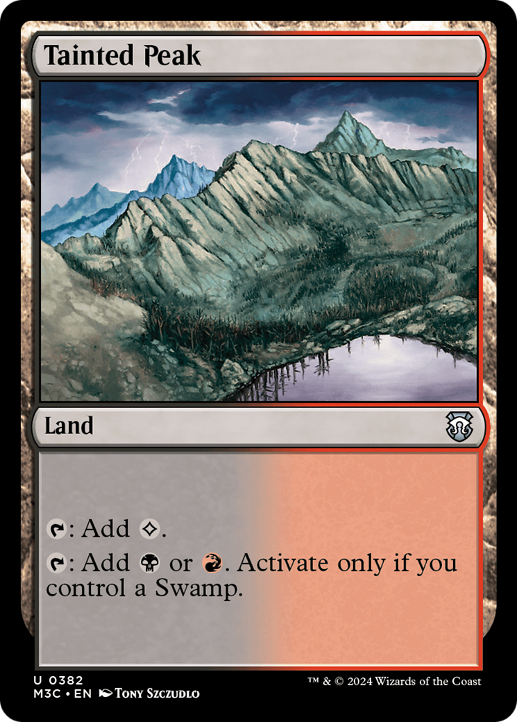 Tainted Peak (Ripple Foil) [Modern Horizons 3 Commander] | Galaxy Games LLC