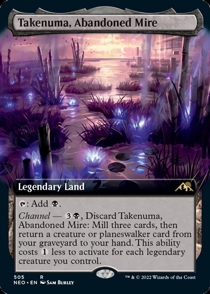 Takenuma, Abandoned Mire (Extended Art) [Kamigawa: Neon Dynasty] | Galaxy Games LLC