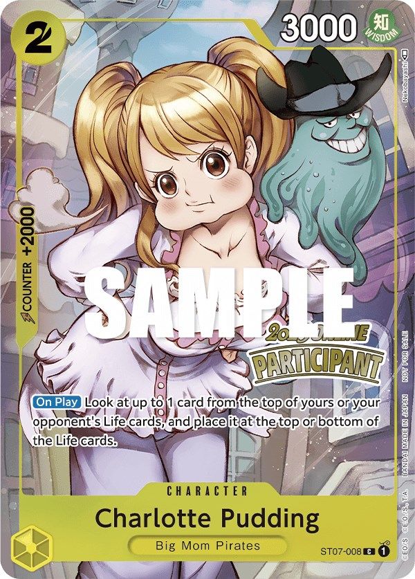 Charlotte Pudding (Online Regional 2023) [Participant] [One Piece Promotion Cards] | Galaxy Games LLC