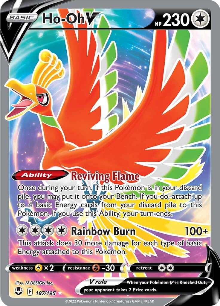 Ho-oh V (187/195) [Sword & Shield: Silver Tempest] | Galaxy Games LLC