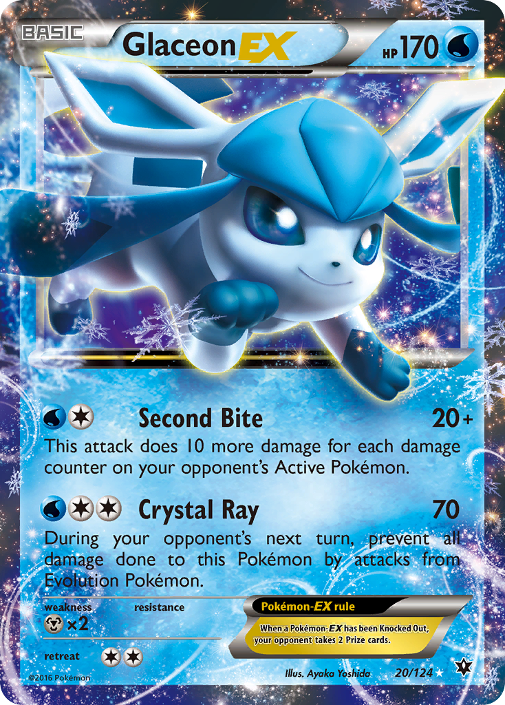 Glaceon EX (20/124) [XY: Fates Collide] | Galaxy Games LLC