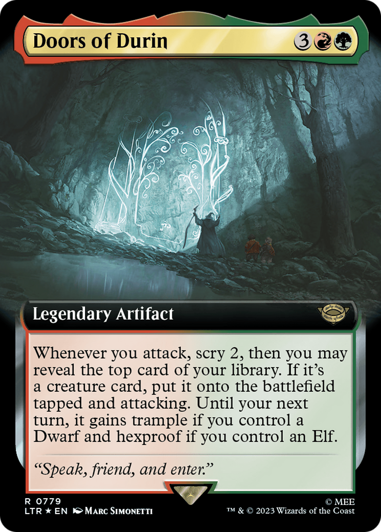 Doors of Durin (Extended Art) (Surge Foil) [The Lord of the Rings: Tales of Middle-Earth] | Galaxy Games LLC