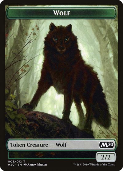 Wolf Double-Sided Token [Challenger Decks 2020 Tokens] | Galaxy Games LLC