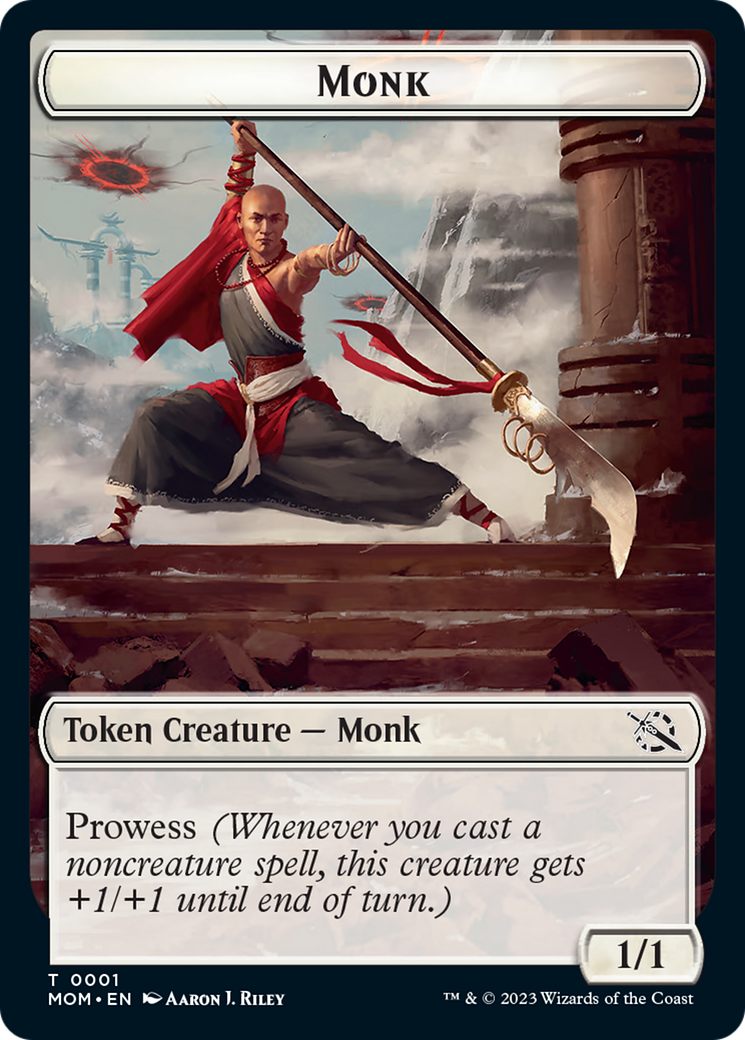 Monk // Zombie Double-Sided Token [March of the Machine Tokens] | Galaxy Games LLC