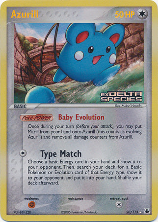 Azurill (20/113) (Stamped) [EX: Delta Species] | Galaxy Games LLC