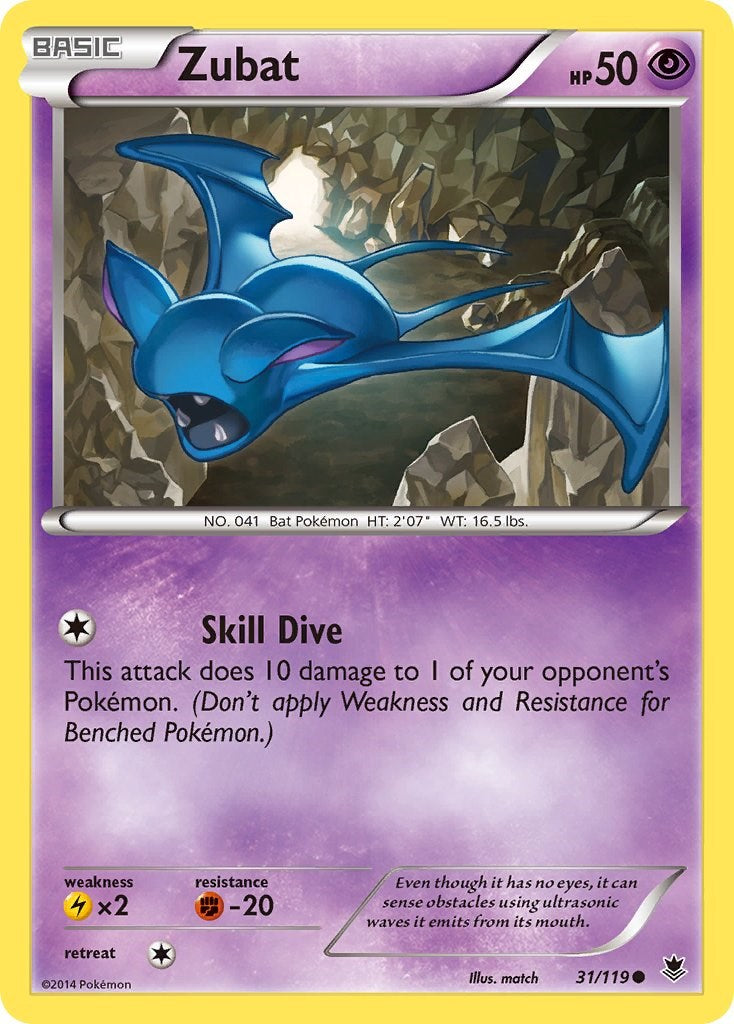 Zubat (31/119) [XY: Phantom Forces] | Galaxy Games LLC