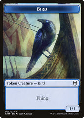 Human Warrior // Bird Double-Sided Token [Kaldheim Tokens] | Galaxy Games LLC