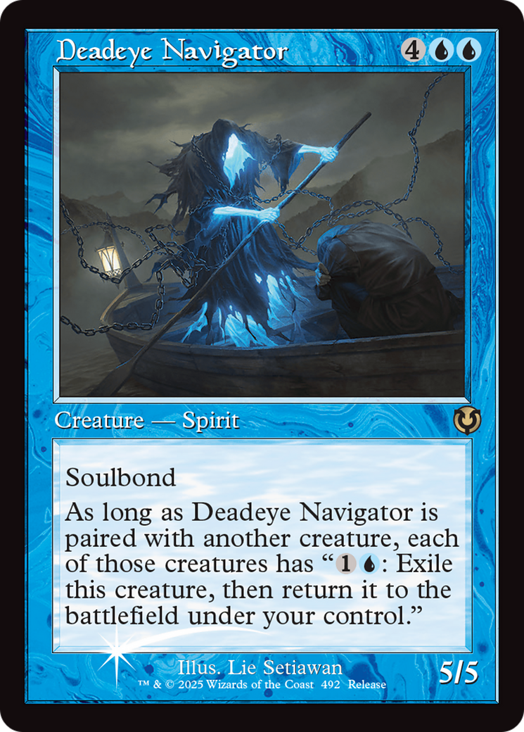 Deadeye Navigator (Retro Frame) [Innistrad Remastered Promos] | Galaxy Games LLC