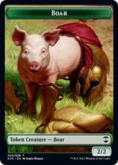 Boar // Spirit Double-Sided Token [Kaldheim Commander Tokens] | Galaxy Games LLC