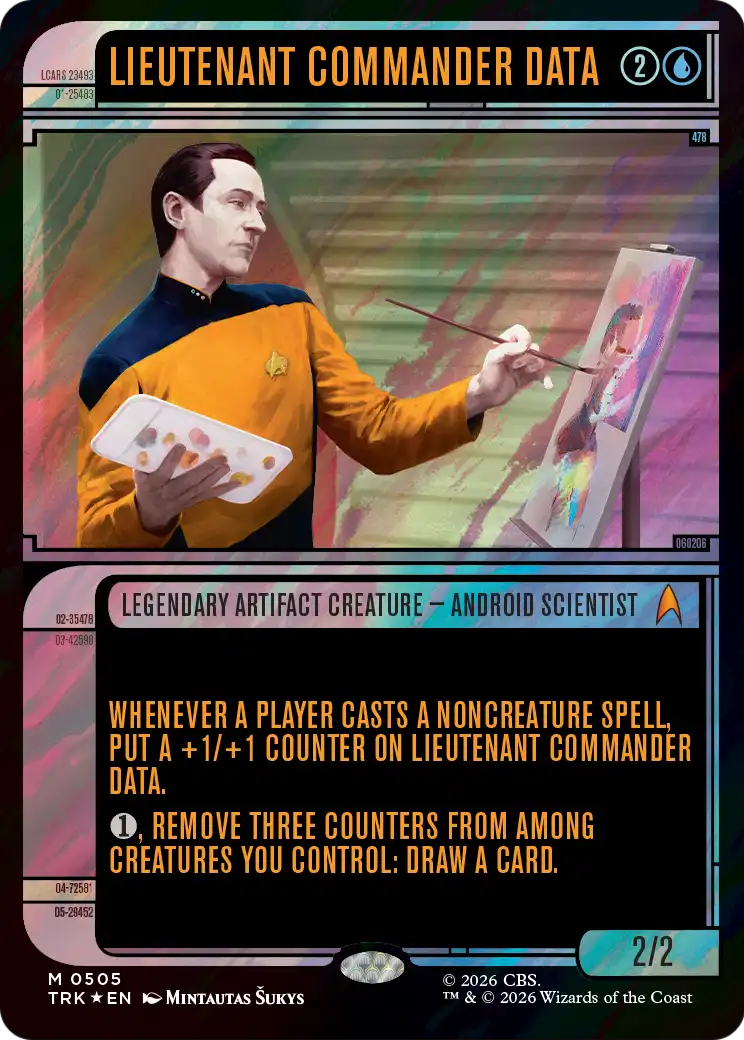 Lieutenant Commander Data (Showcase) (Surge Foil) [Star Trek] | Galaxy Games LLC