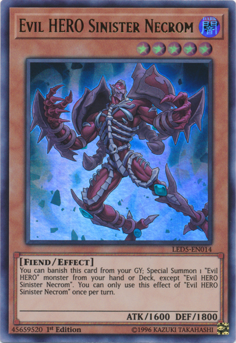 Evil Hero Sinister Necrom [LED5-EN014] Ultra Rare | Galaxy Games LLC