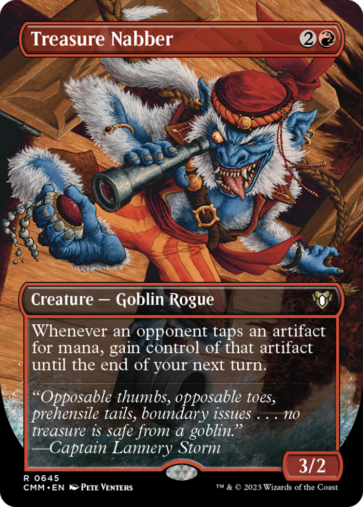 Treasure Nabber (Borderless Alternate Art) [Commander Masters] | Galaxy Games LLC