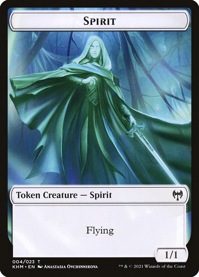 Bird // Spirit Double-Sided Token [Kaldheim Commander Tokens] | Galaxy Games LLC