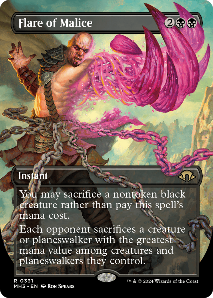 Flare of Malice (Borderless) [Modern Horizons 3] | Galaxy Games LLC