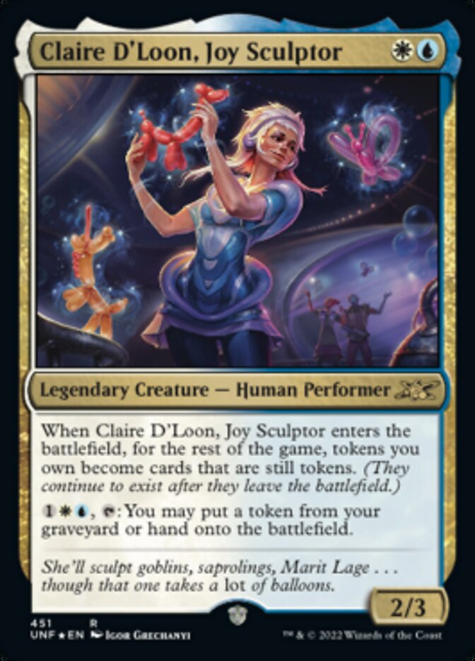 Claire D'Loon, Joy Sculptor (Galaxy Foil) [Unfinity] | Galaxy Games LLC