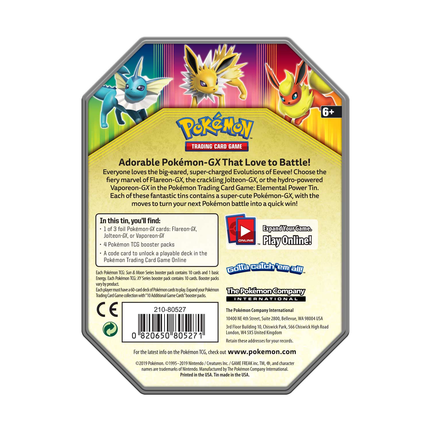 Elemental Power Collector's Tin (Jolteon GX) | Galaxy Games LLC