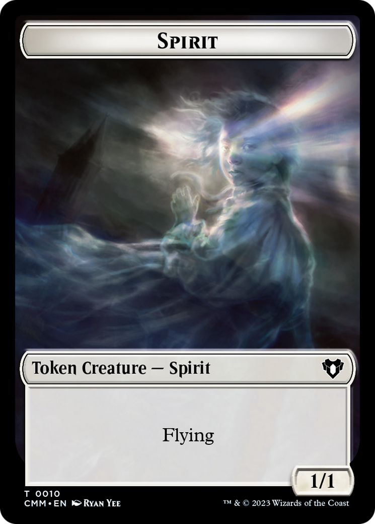 Spirit (0010) // Construct (0041) Double-Sided Token [Commander Masters Tokens] | Galaxy Games LLC