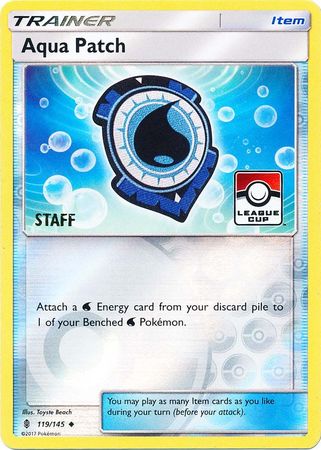 Aqua Patch (119/145) (League Promo Staff) [Sun & Moon: Guardians Rising] | Galaxy Games LLC