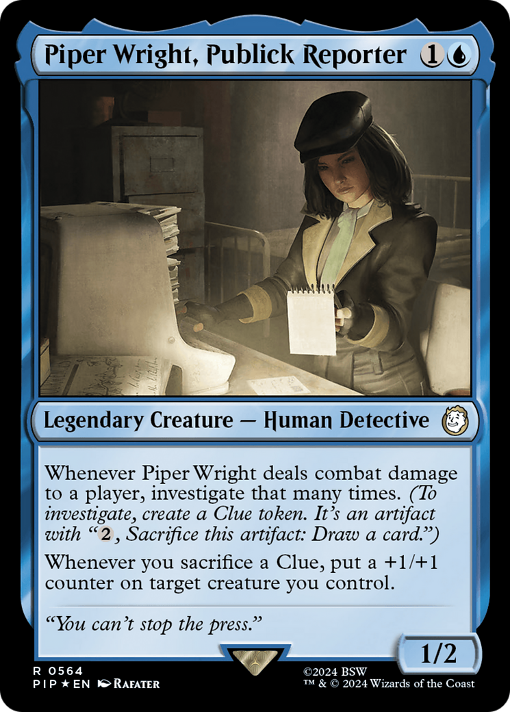 Piper Wright, Publick Reporter (Surge Foil) [Fallout] | Galaxy Games LLC