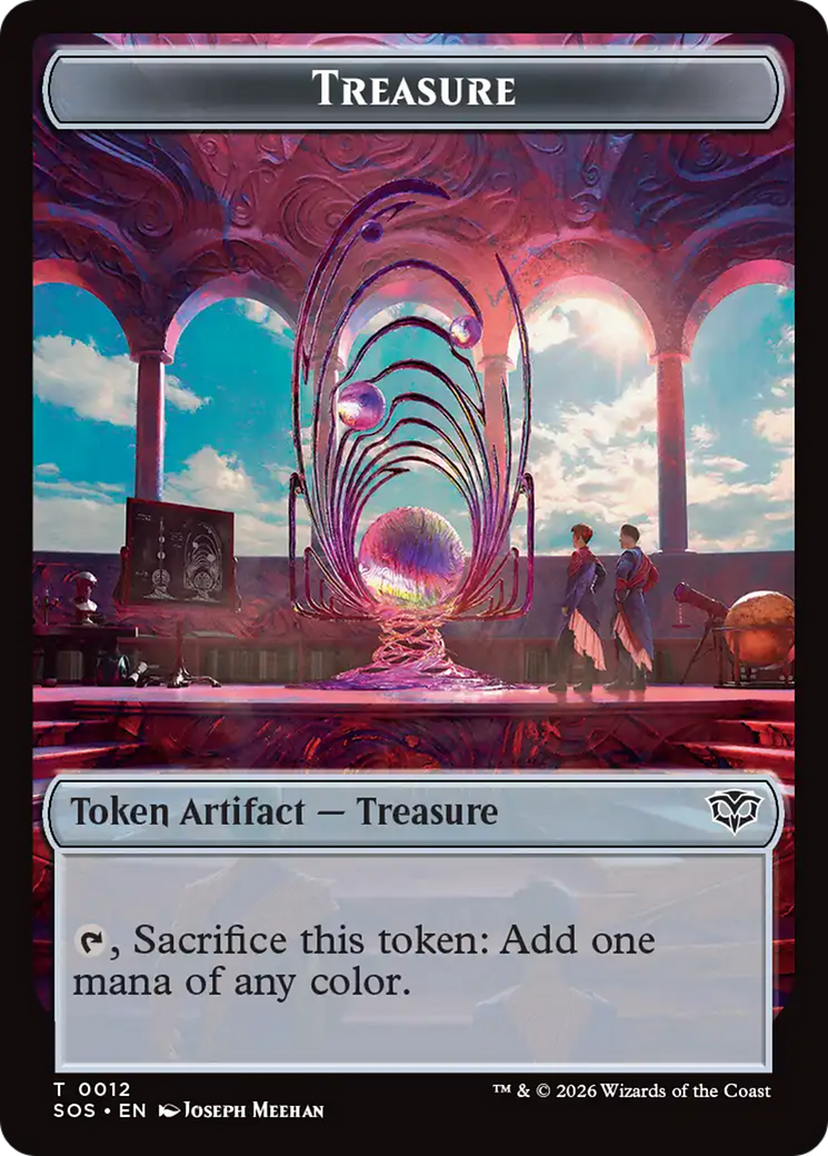 Elemental (0002) // Treasure Double-Sided Token [Secrets of Strixhaven Tokens] | Galaxy Games LLC
