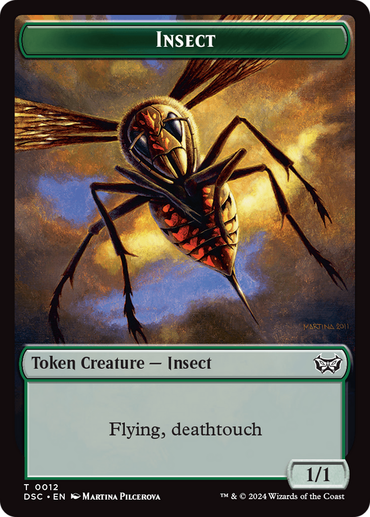 Insect (0012) // Spider Double-Sided Token [Duskmourn: House of Horror Commander Tokens] | Galaxy Games LLC