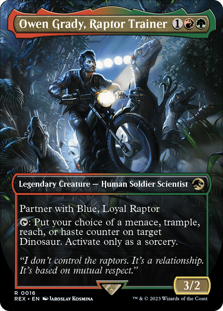 Owen Grady, Raptor Trainer (Borderless) [Jurassic World Collection] | Galaxy Games LLC