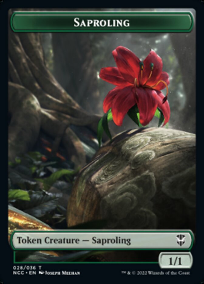 Beast // Saproling Double-Sided Token [Streets of New Capenna Commander Tokens] | Galaxy Games LLC