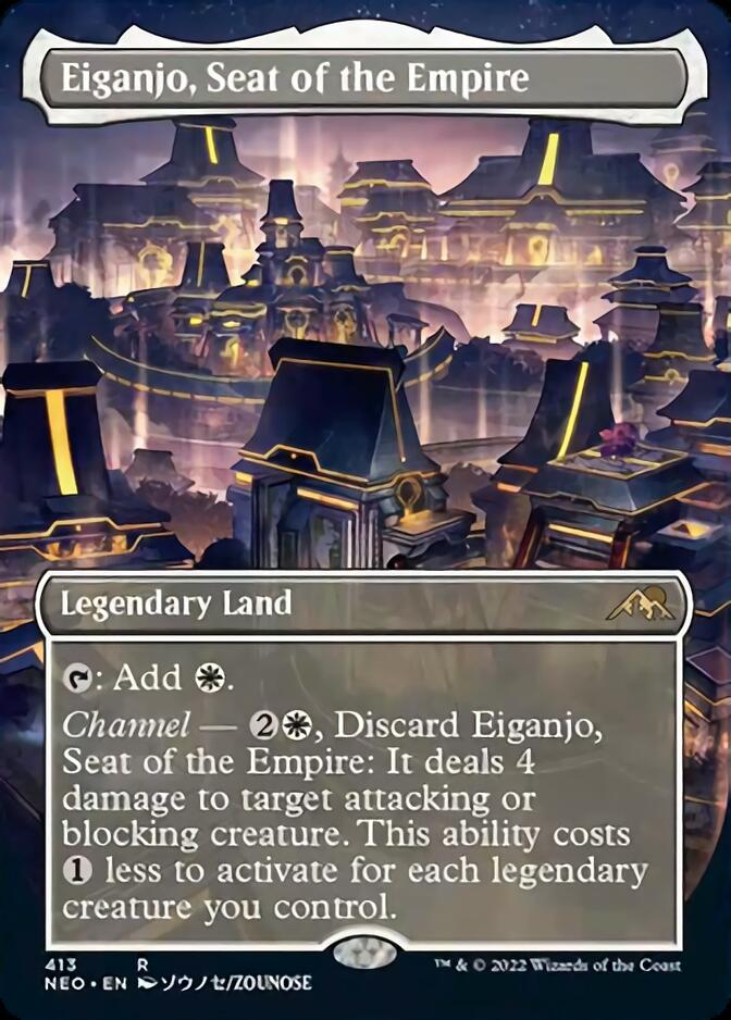 Eiganjo, Seat of the Empire (Borderless Alternate Art) [Kamigawa: Neon Dynasty] | Galaxy Games LLC