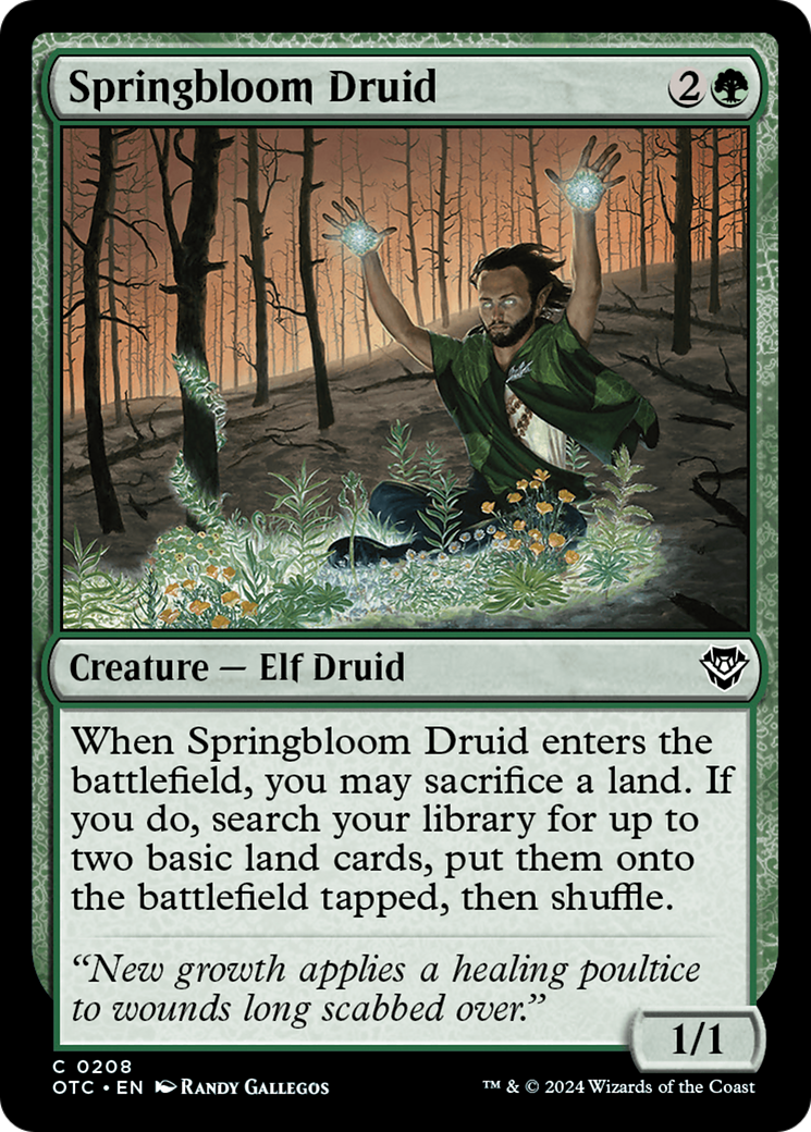 Springbloom Druid [Outlaws of Thunder Junction Commander] | Galaxy Games LLC