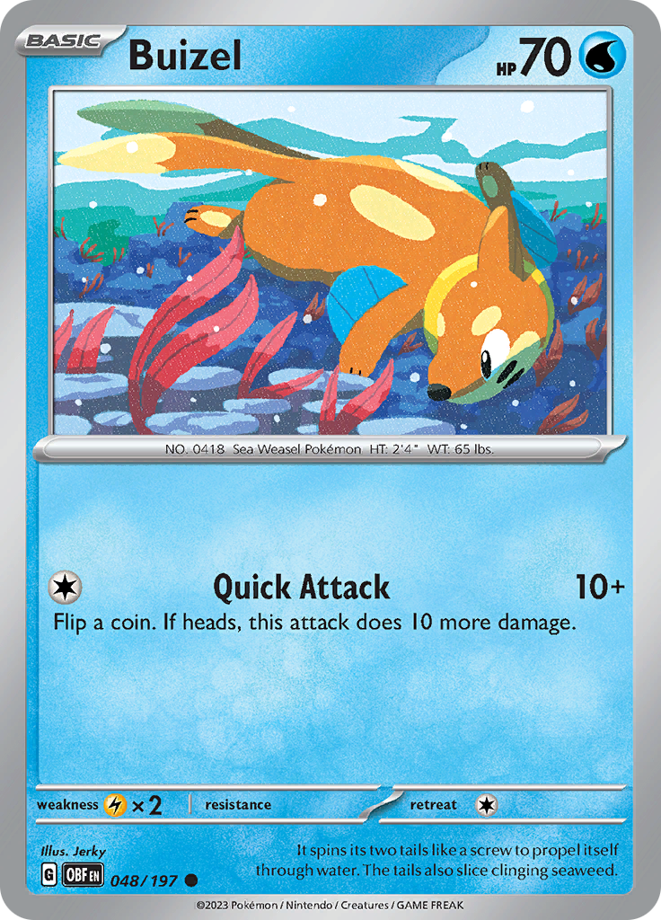 Buizel (048/197) [Scarlet & Violet: Obsidian Flames] | Galaxy Games LLC