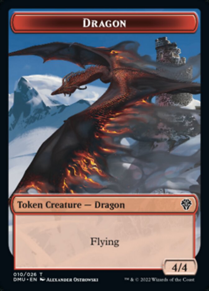 Saproling // Dragon Double-Sided Token [Dominaria United Tokens] | Galaxy Games LLC