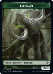 Elephant // Treasure Double-Sided Token [Dominaria United Commander Tokens] | Galaxy Games LLC