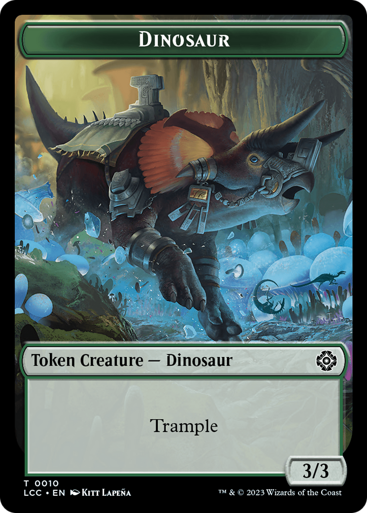 Dinosaur Beast // Dinosaur Double-Sided Token [The Lost Caverns of Ixalan Commander Tokens] | Galaxy Games LLC