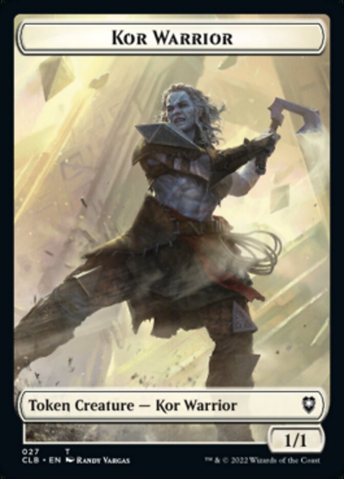 Kor Warrior // Angel Warrior Double-Sided Token [Commander Legends: Battle for Baldur's Gate Tokens] | Galaxy Games LLC
