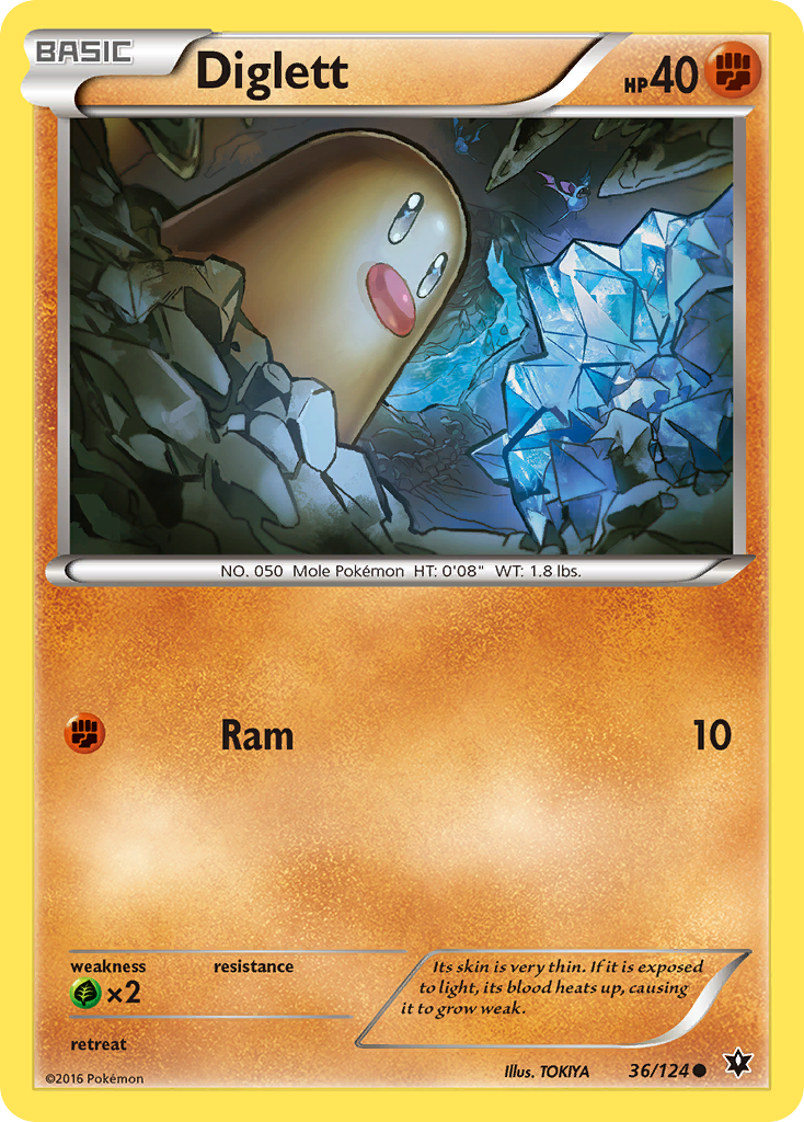 Diglett (36/124) [XY: Fates Collide] | Galaxy Games LLC