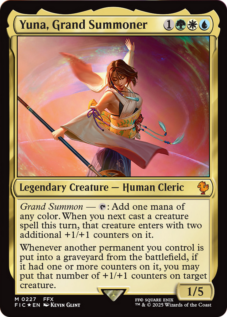 Yuna, Grand Summoner (Surge Foil) [FINAL FANTASY Commander] | Galaxy Games LLC